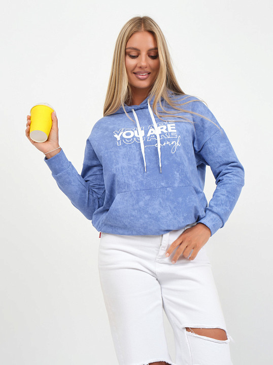 Толстовка женская Винтаж василек