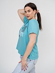 Футболка женская Сафари-1 лазурь/меланж
