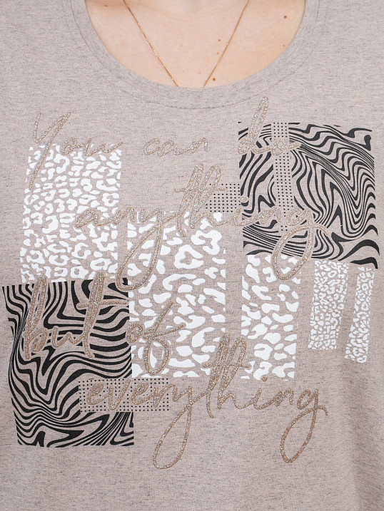 Футболка женская Сафари-1 бежевый/меланж