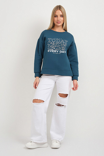 Свитшот женский Лео петроль