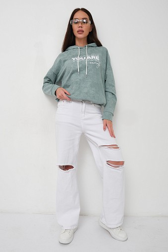 Толстовка женская Винтаж аква