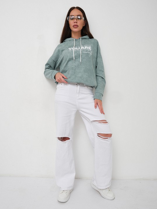 Толстовка женская Винтаж аква