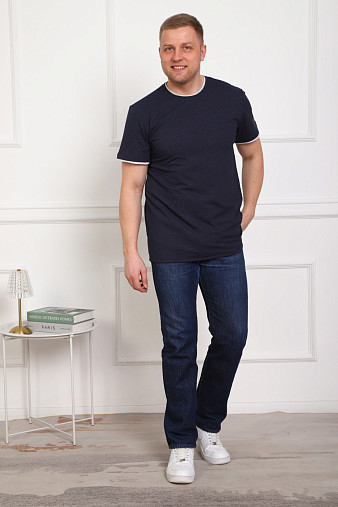 Футболка мужская Смарт синий/меланж