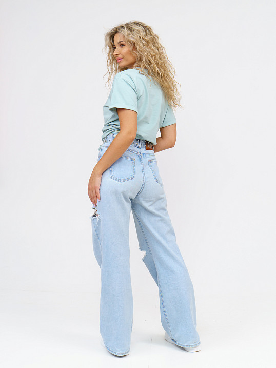 Футболка женская Классика аква