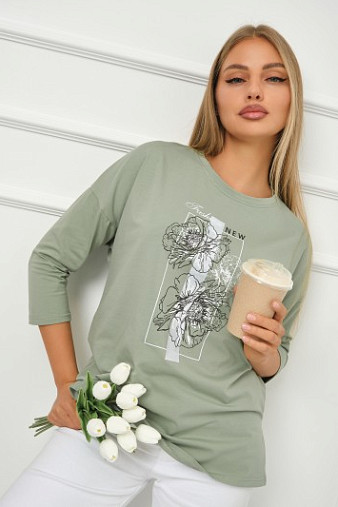 Лонгслив Стиль фисташка