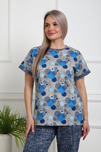 Костюм женский Линда джинс/круги