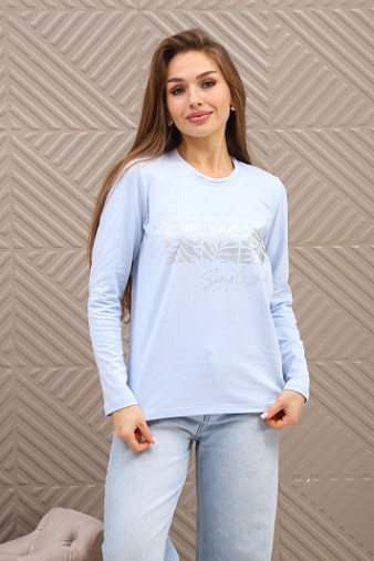Лонгслив женский Рио голубой