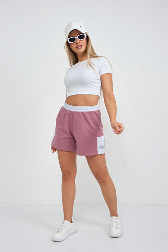 Шорты женские Рокси футер брусника