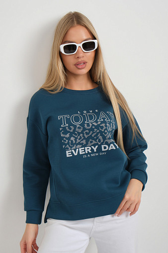 Свитшот женский Лео петроль