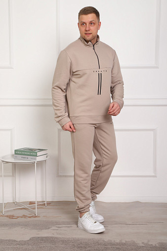 Костюм мужской Старк 3-х нитка петля каштановый