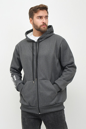 Толстовка муж. Дэнди 3-х нитка начес т.серый