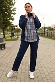 Костюм Теплый вечер индиго/клетка
