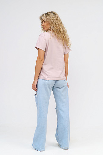 Футболка женская Классика пудра