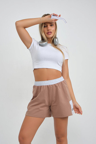 Шорты женские Рокси футер песочный