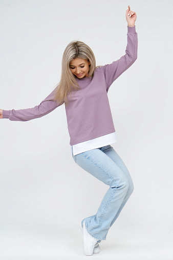 Толстовка женская Дабл светло-лиловый