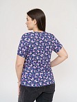 Футболка женская Незабудка индиго/цветы