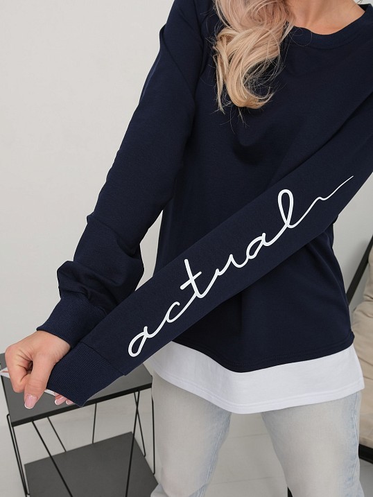 Толстовка женская Дабл т.индиго