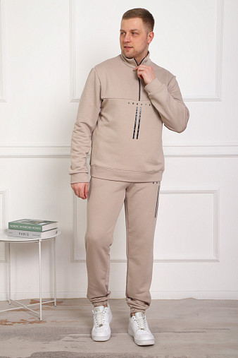 Костюм мужской Старк 3-х нитка петля каштановый