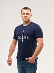 Футболка мужская Узб принт светл. индиго