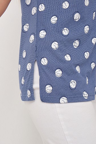 Рубашка Акцент джинс/горох