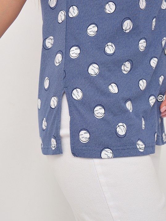 Рубашка Акцент джинс/горох