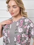 Костюм Моника серый/цветы