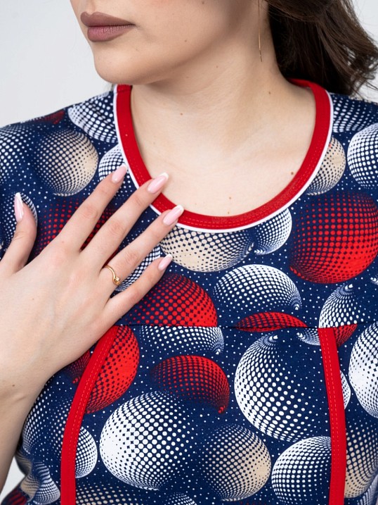 Костюм домашний Света синий/круги