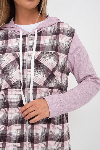 Рубашка Азарт-2 каштановый/клетка