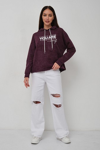 Толстовка женская Винтаж баклажан