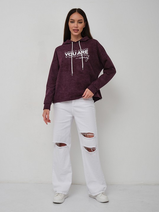 Толстовка женская Винтаж баклажан