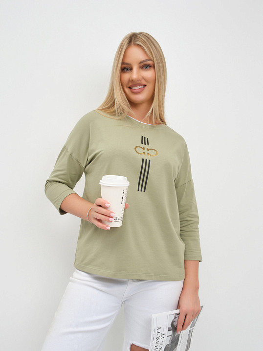 Лонгслив женский Мадлен фисташка
