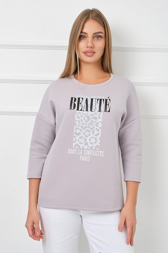 Свитшот женский Бьюти серый