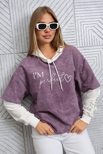 Толстовка женская Венди варенка лиловый