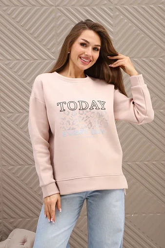 Свитшот женский Лео бежевый