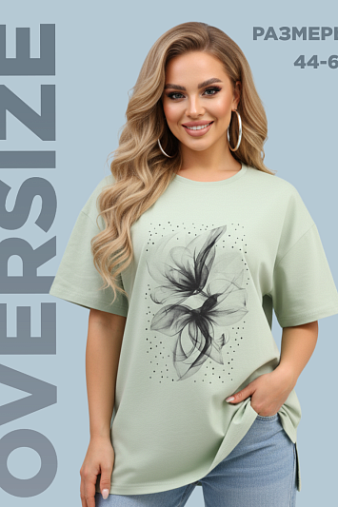 Футболка женская Жанет фисташка