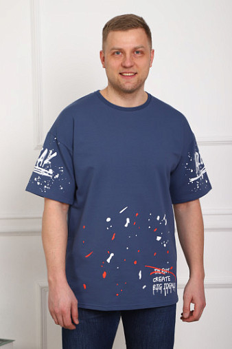 Футболка мужская Дорс футер св.индиго