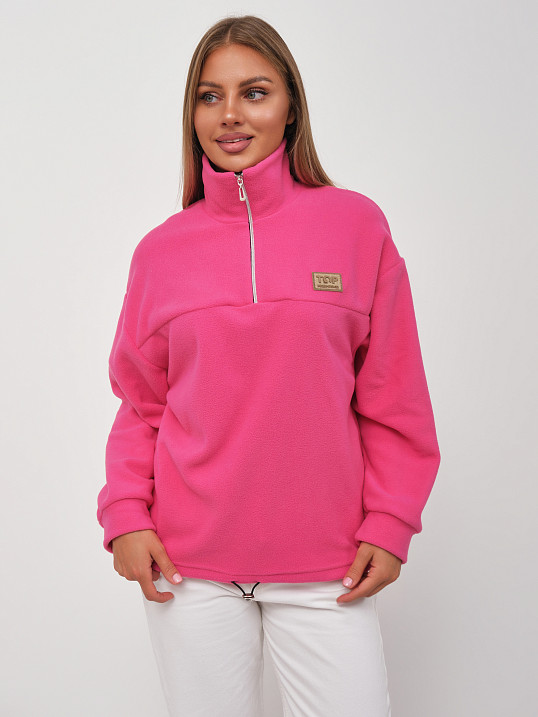 Толстовка жен. Тренд флис малина