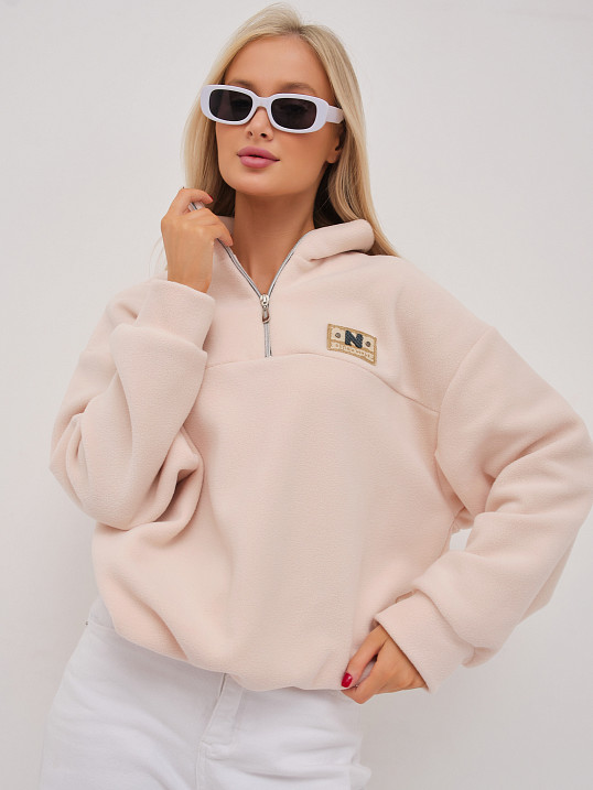 Толстовка жен. Тренд флис св.бежевый