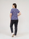 Футболка женская Незабудка индиго/цветы