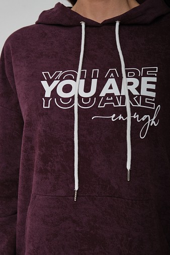 Толстовка женская Винтаж баклажан