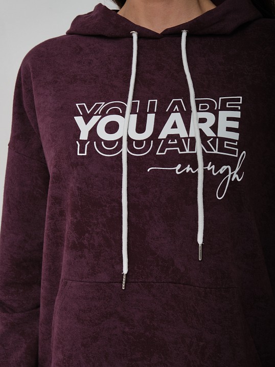 Толстовка женская Винтаж баклажан