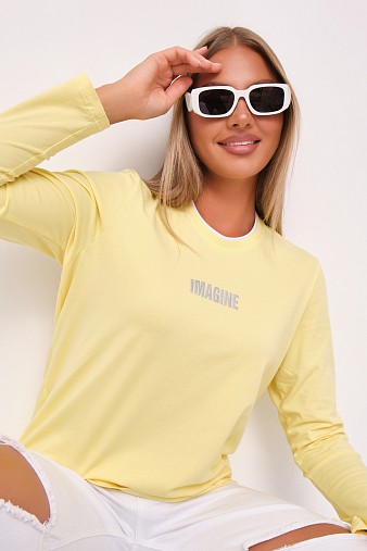 Лонгслив женский Сигма лимон