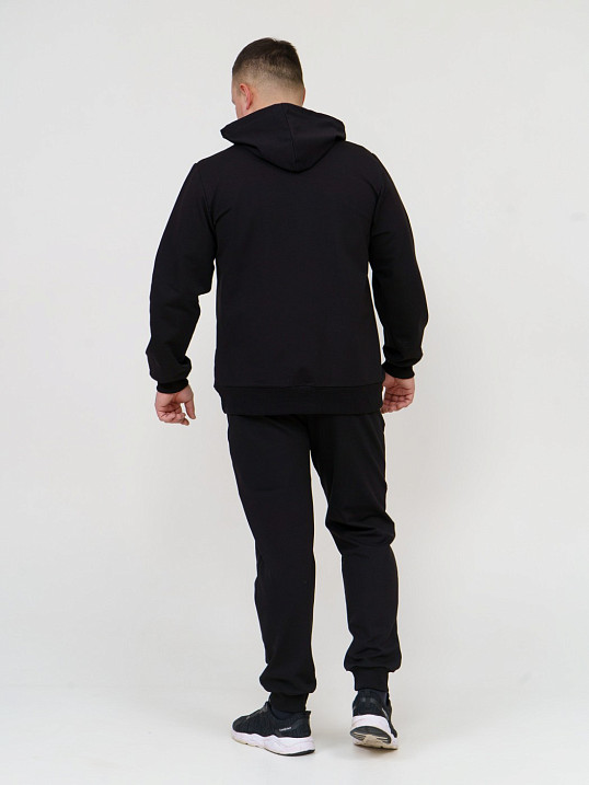 Костюм мужской Степ черный футер 2-х нитка