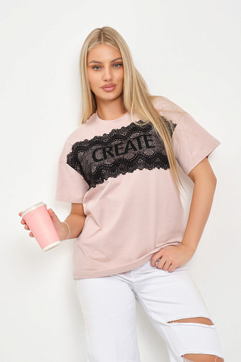 Футболка женская Юна пудра