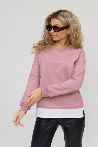 Толстовка женская Дабл сухая роза