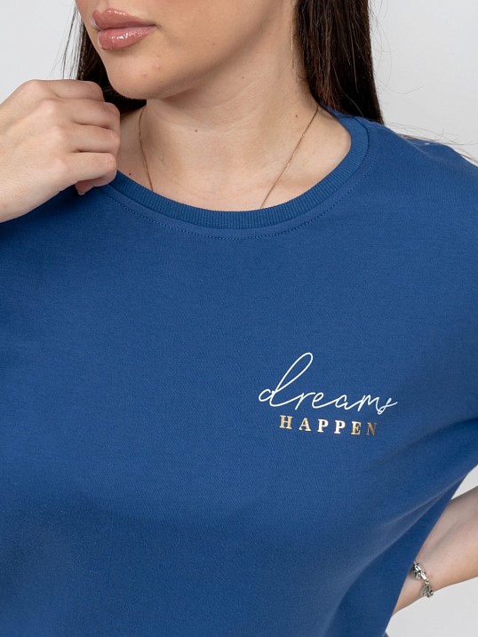 Лонгслив Николь интерлок индиго Лонгслив Николь интерлок индиго