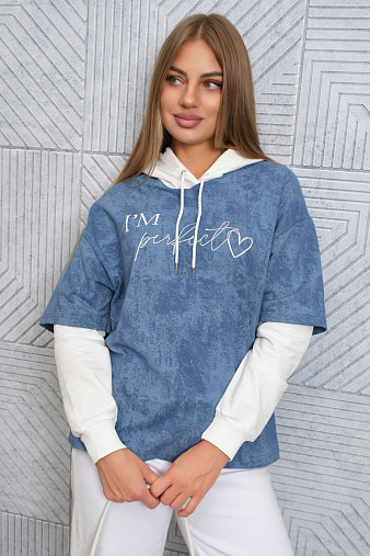 Толстовка женская Венди варенка индиго