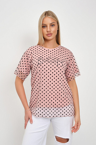 Футболка женская Бьюти вискоза пудра