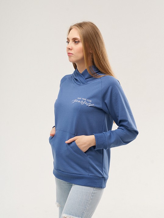 Толстовка женская ТЖФ-06 индиго Толстовка женская ТЖФ-06 индиго