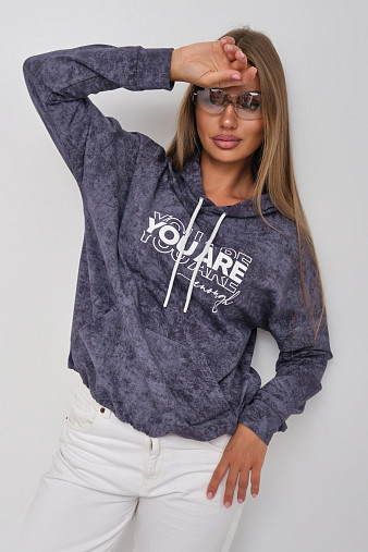 Толстовка женская Винтаж серый